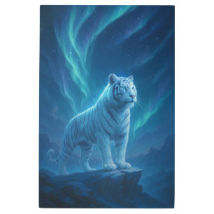 Fantasy White Tiger – Mystic Aura Series Metal Print