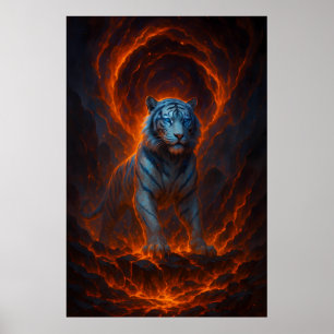 Fantasy White Tiger – Mystic Aura Series Poster