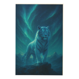 Fantasy White Tiger – Mystic Aura Series Wood Wall Art