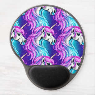 Fantasy White Unicorn Seamless Pattern Gel Mouse Pad