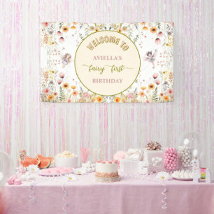 Fantasy wildflower fairy first Welcome sign