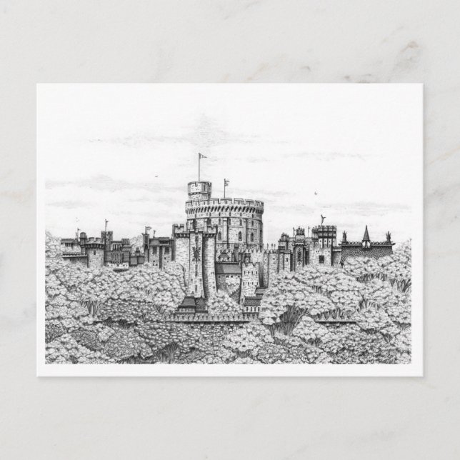 Fantasy Windsor Castle - Blank Postcard (Front)