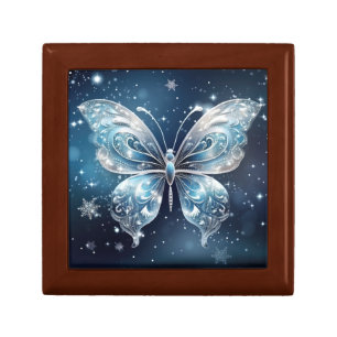 Fantasy Winter Blue Butterfly Gift Box
