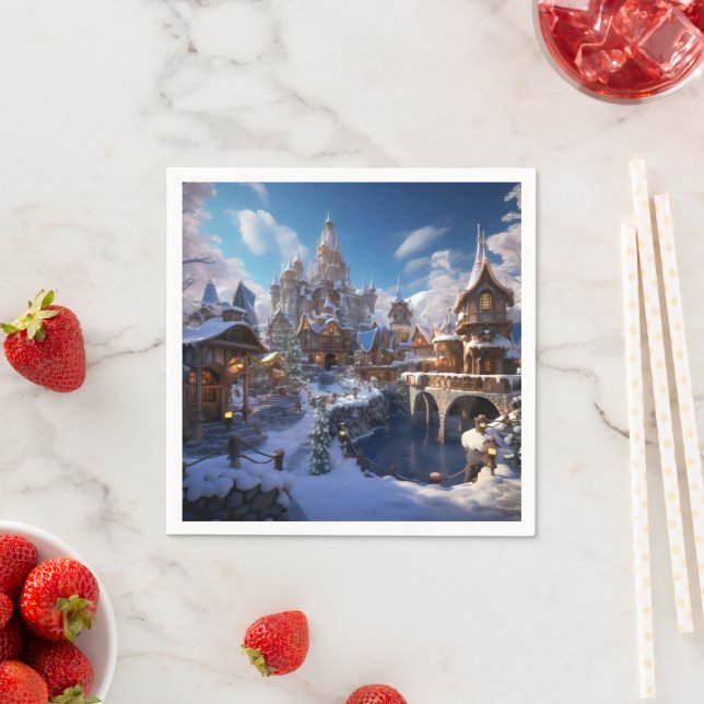 Fantasy Winter City Napkins (Insitu)