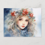 Fantasy Winter Fairy Christmas  Holiday Postcard