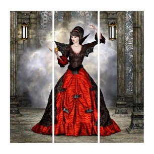 Fantasy Witch - Medieval Castle Halloween Art
