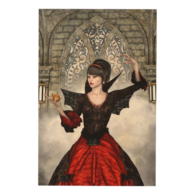 Fantasy Witch - Medieval Castle Halloween Art (Front)
