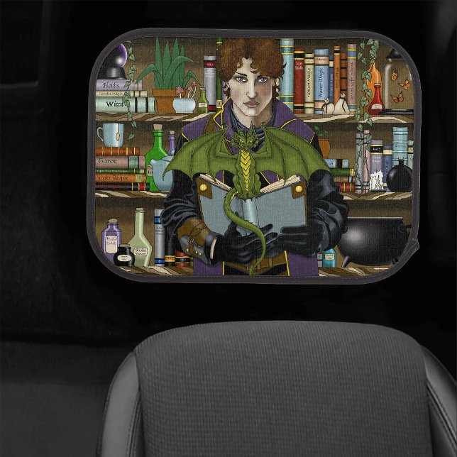Fantasy Wizard Books Dragon Potions Car Floor Mat (Creator Uploaded)