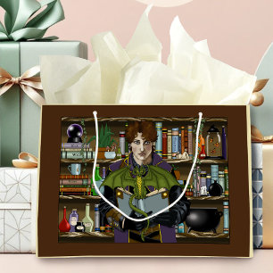 Fantasy Wizard Books Dragon Potions Large Gift Bag