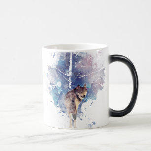 Fantasy Wolf Tree Graphic Art Wildlife Animal Art Color Morph Mug