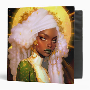 Fantasy Woman African American Art 3 Ring Binder