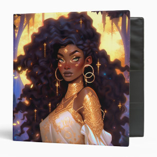 Fantasy Woman African American Art 3 Ring Binder
