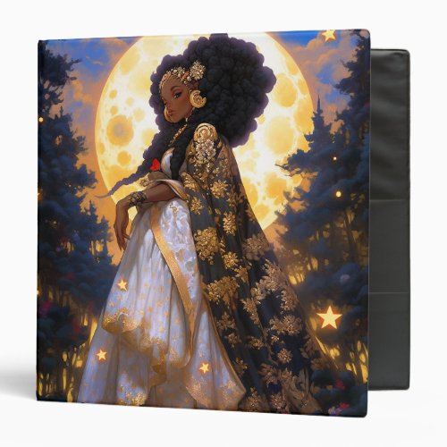 Fantasy Woman African American Art 3 Ring Binder