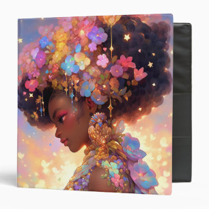 Fantasy Woman African American Art 3 Ring Binder