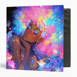 Fantasy Woman African American Art 3 Ring Binder