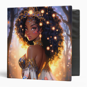 Fantasy Woman African American Art 3 Ring Binder