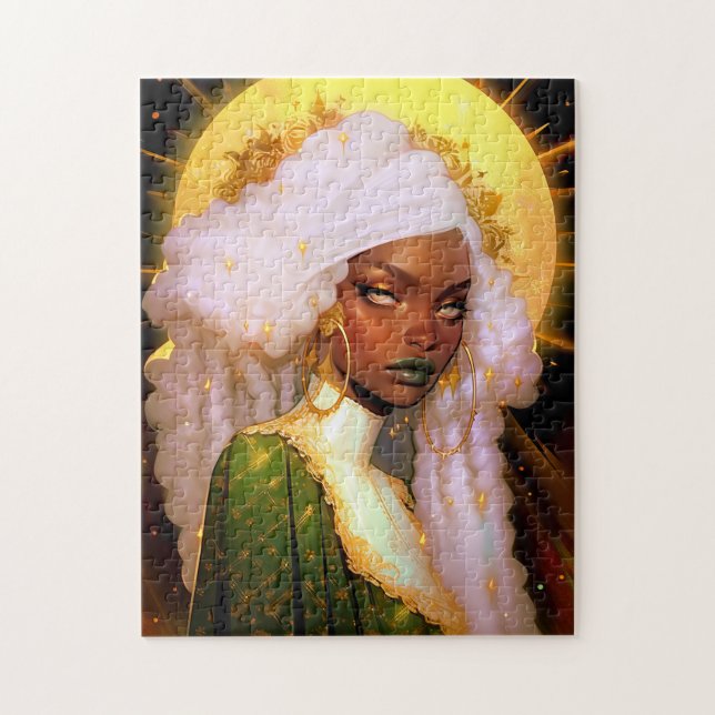 Fantasy Woman African American Art Jigsaw Puzzle (Vertical)