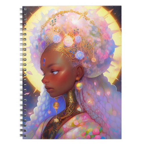Fantasy Woman African American Art Notebook