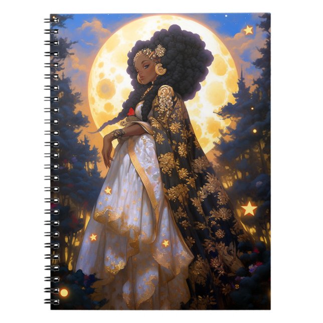 Fantasy Woman African American Art Notebook (Front)