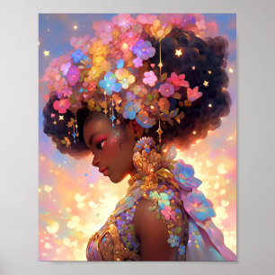 Fantasy Woman African American Art Poster