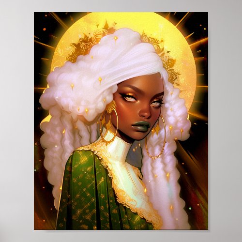 Fantasy Woman African American Art Poster