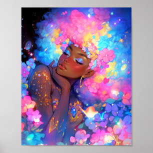 Fantasy Woman African American Art Poster