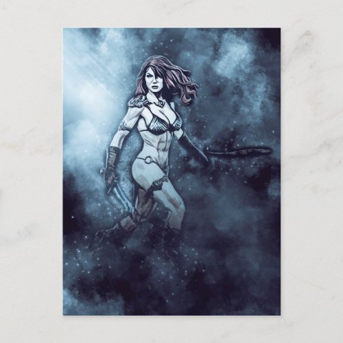 Fantasy Woman Fierce Amazon Warrior  Postcard