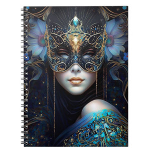 Fantasy Woman Wearing Mask Notebook