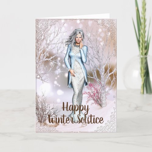 Fantasy Woman Winter Solstice Card