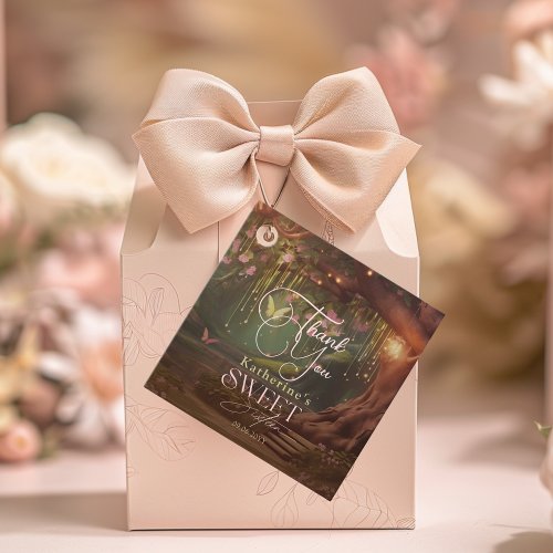 Fantasy Woodland Enchanted Forest Glow Sweet 16 Favor Tags