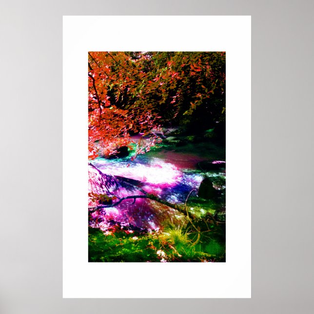 Fantasy woodland stream art poster (Front)