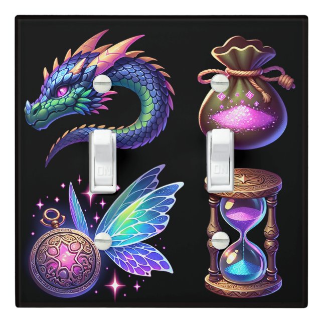 Fantasy World 5 Light Switch Cover (In Situ)