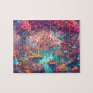 Fantasy World Colorful Castle Princess Jigsaw Puzzle