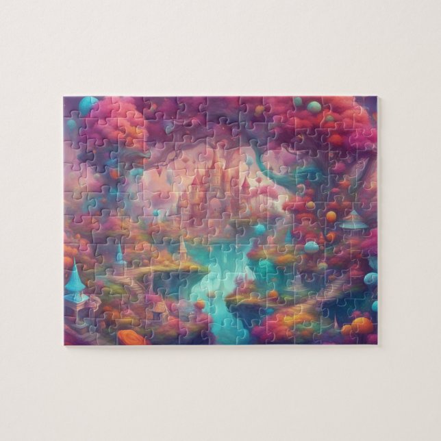 Fantasy World Colorful Magic Castle Jigsaw Puzzle (Horizontal)