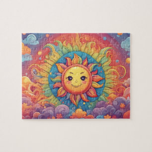 Fantasy World Colorful Sun Jigsaw Puzzle