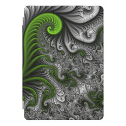 Fantasy World Green And Gray Abstract Fractal Art iPad Pro Cover