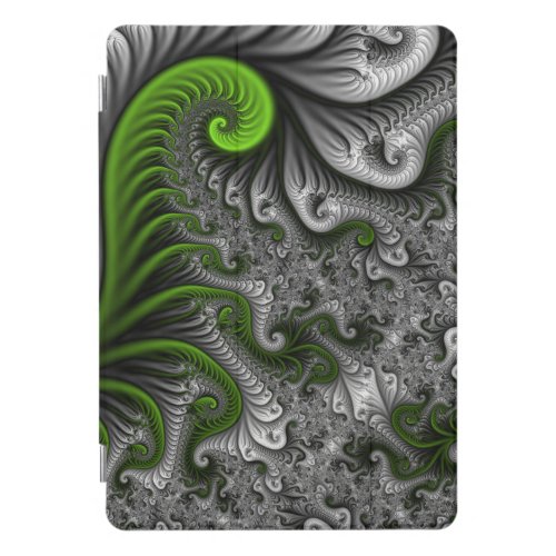 Fantasy World Green And Gray Abstract Fractal Art iPad Pro Cover