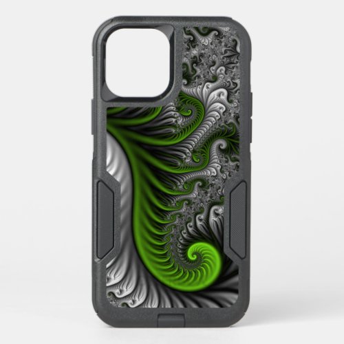 Fantasy World Green And Gray Abstract Fractal Art OtterBox Commuter iPhone 12 Pro Case