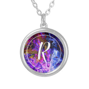 Fantasy World Monogram Silver Plated Necklace