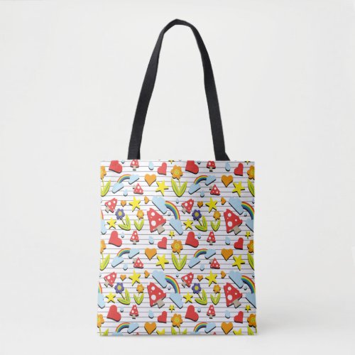 Fantasy World on Lined Note Paper   Tote Bag