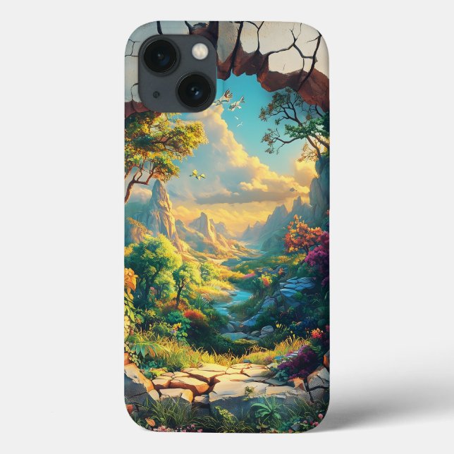 Fantasy World Through a Cracked Wall Design Case-Mate iPhone Case (Back)