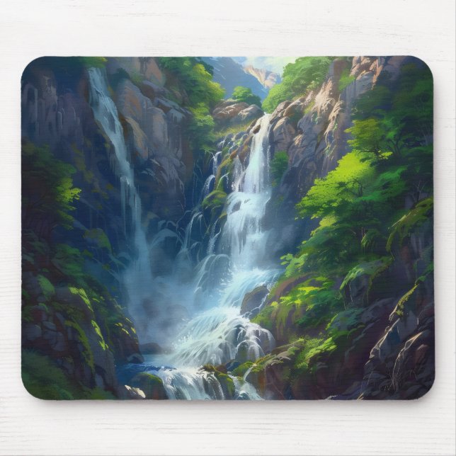 Fantasy World Waterfall Mouse Pad (Front)