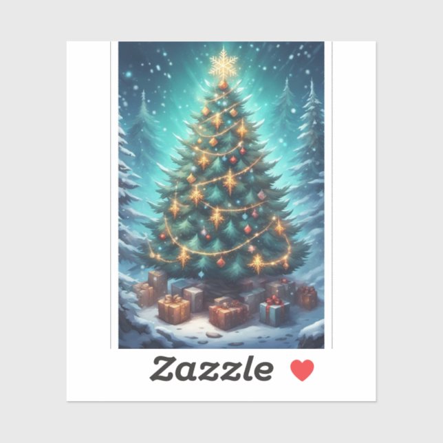 Fantasy Xmas Tree Sticker (Sheet)