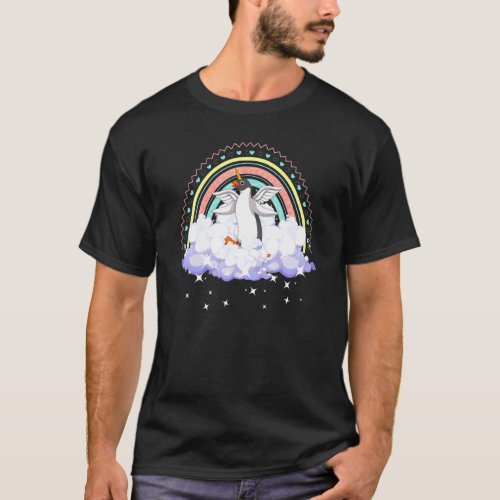 Fantasy Zoo Animal  Rainbow Penguincorn Unicorn Pe T_Shirt