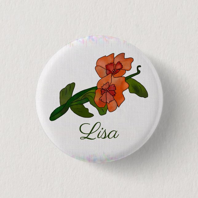 Fantasyblume, personalisiert button (Front)