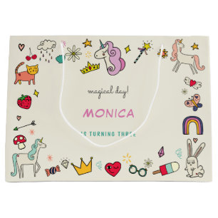 Fantsay unicorns kids birthday large gift bag
