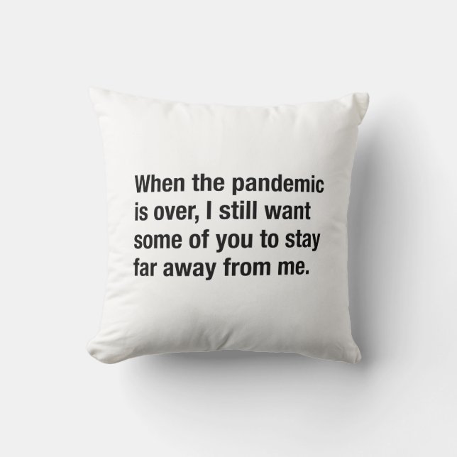 Far Away From Me Throw Pillow (Front)