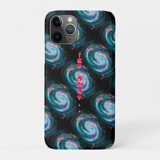 Far Away Green Spiral Galaxies in Space  Case-Mate iPhone Case (Back)