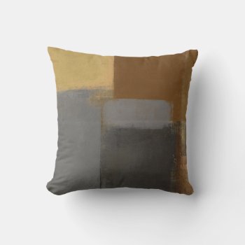'far Away' Neutral Abstract Art Throw Pillow by T30Gallery at Zazzle