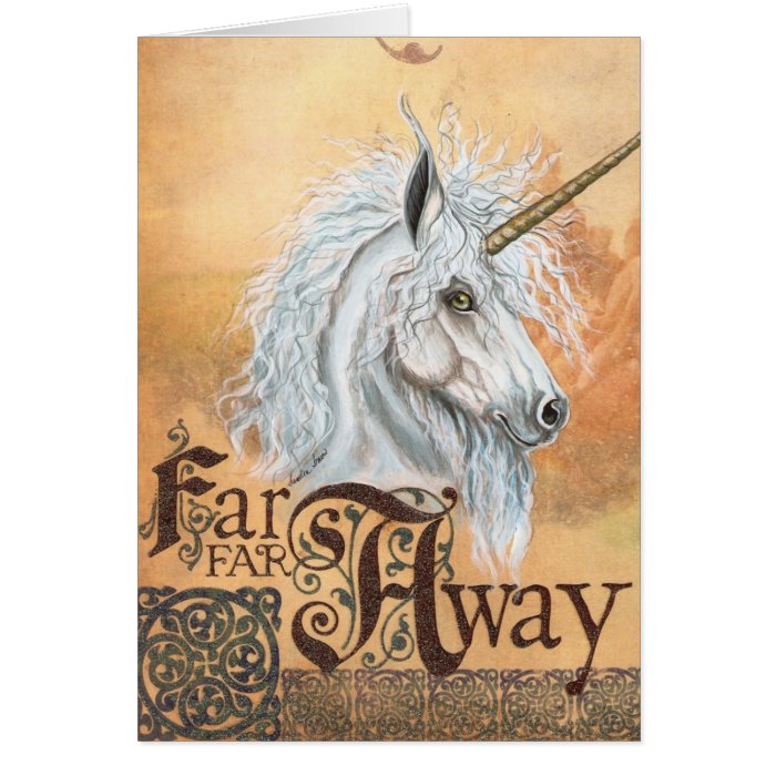 Far Away Unicorn Greeting Card